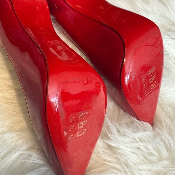 Red Christian Louboutin 100 mm - Picture 4 of 5